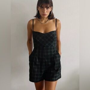 UO Plaid Romper size Small
